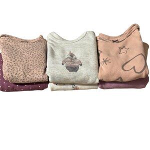 Baby Girls Long Sleeve Bodysuit Set 6-Pack Animal Floral Prints Cotton 18 months